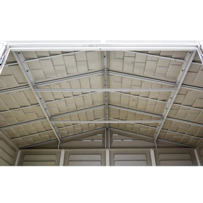 DURAMAX 40214 WoodBridge Plus Záhradný domček 7,6 m² + podlahová konštrukcia, vinylový, béžový