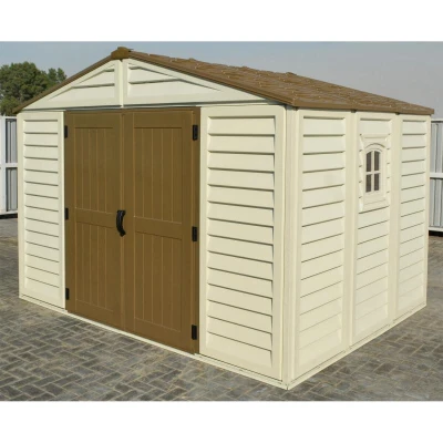 DURAMAX 40214 WoodBridge Plus Záhradný domček 7,6 m² + podlahová konštrukcia, vinylový, béžový