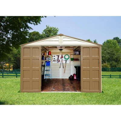 DURAMAX 40214 WoodBridge Plus Záhradný domček 7,6 m² + podlahová konštrukcia, vinylový, béžový