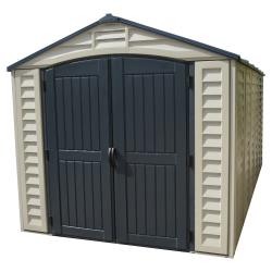 DURAMAX 40216 Apex Pro Zahradní domek 12 m² + podlahová konstrukce, vinylový, šedý/antracit