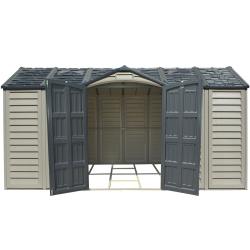 DURAMAX 40216 Apex Pro Zahradní domek 12 m² + podlahová konstrukce, vinylový, šedý/antracit