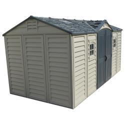 DURAMAX 40216 Apex Pro Zahradní domek 12 m² + podlahová konstrukce, vinylový, šedý/antracit
