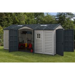 DURAMAX 40216 Apex Pro Zahradní domek 12 m² + podlahová konstrukce, vinylový, šedý/antracit