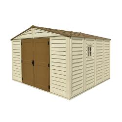 DURAMAX 40224 WoodBridge Plus Zahradní domek 10 m² + podlahová konstrukce, vinylový, béžový