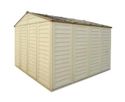 DURAMAX 40224 WoodBridge Plus Zahradní domek 10 m² + podlahová konstrukce, vinylový, béžový