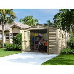 DURAMAX 40234 WoodBridge Plus Zahradní domek 13 m² + podlahová konstrukce, vinylový, béžový