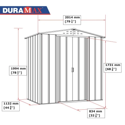 DURAMAX 50013 Riverton Top Zahradní domek 2,5 m² + podlahové profily, antracit