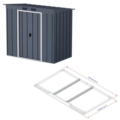 DURAMAX 50023 Pent Roof Eco Zahradní domek 2,5 m² + podlahové profily, antracit DURAMAX 50023 Pent Roof Eco Zahradní domek 2,5 m² + podlahové profily, antracit