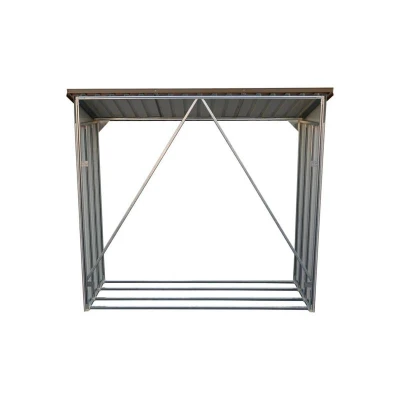 DURAMAX 53545 Přístřešek na dřevo 182 x 74 x 162 cm, plechový, dekor dub