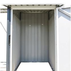 DURAMAX 53651 Přístřešek na dřevo s kůlnou 272,4 x 108,8 x 160,4 cm, plechový, antracit