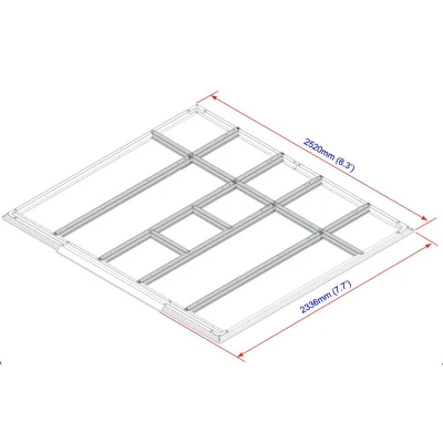 DURAMAX Podlahový set profilů pro domky 6,3 m² stříbrný
