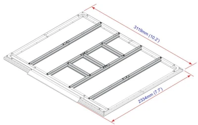 DURAMAX Podlahové profily pro domky 7,8 m²