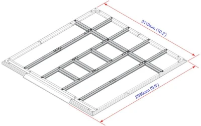 DURAMAX 57212 Podlahové profily pro domky 9,7 m² DURAMAX 57212 Podlahové profily pro domky 9,7 m²