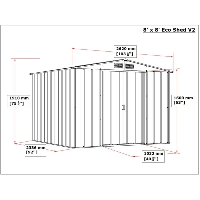 DURAMAX 60151 Titan Eco XL Zahradní domek 6,3 m², antracit