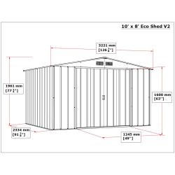 DURAMAX 60261 Colossus Eco Zahradní domek 7,8 m², zelený