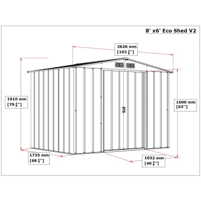 DURAMAX 61151 Titan Eco Zahradní domek 4,7 m², antracit