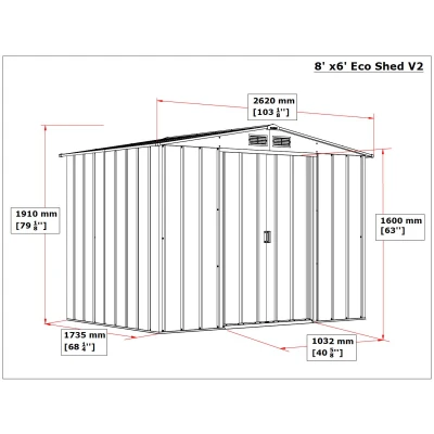 DURAMAX 61151 Titan Eco Zahradní domek 4,7 m², antracit