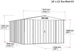 DURAMAX 61361 Colossus Eco XXL Zahradní domek 11,6 m², zelený