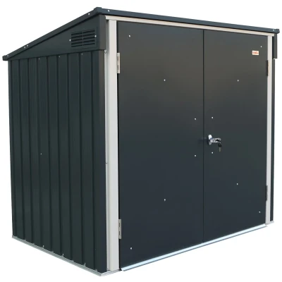 DURAMAX kovový úložný box na popelnice antracit 1477 l, 154,2 x 96 x 130,5 cm