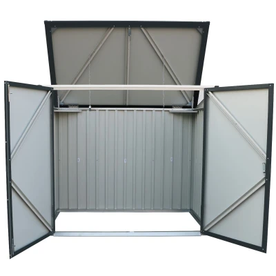 DURAMAX kovový úložný box na popelnice antracit 1477 l, 154,2 x 96 x 130,5 cm