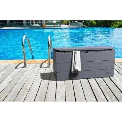 DURAMAX 86600 Durabox Plastový zahradní úložný box 270 l, 117 x 45 x 56 cm, antracit