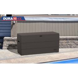 DURAMAX 86601 Durabox Plastový zahradní úložný box 270 l, 117 x 45 x 56 cm, hnědý