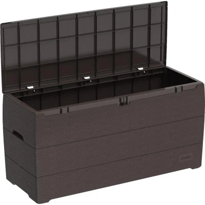 DURAMAX 86601 Durabox Plastový zahradní úložný box 270 l, 117 x 45 x 56 cm, hnědý
