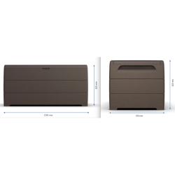 DURAMAX 86602 Durabox Plastový zahradní úložný box 416 l, 129,5 x 70 x 62,5 cm, hnědý