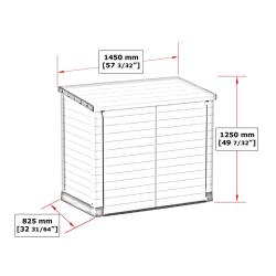 DURAMAX 86630 StoreAway Úložný box 1200 l, 145 x 125 x 82,5 cm, plastový, šedý