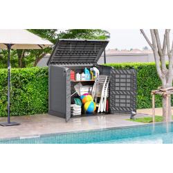 DURAMAX 86630 StoreAway Úložný box 1200 l, 145 x 125 x 82,5 cm, plastový, šedý