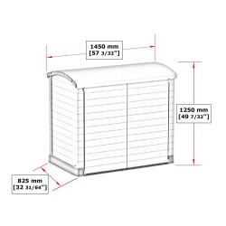 DURAMAX 86633 Plastový úložný box StoreAway ARC145 x 125 x 82,5 cm, 1200 l - šedý