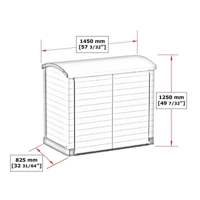 DURAMAX 86633 Plastový úložný box StoreAway ARC145 x 125 x 82,5 cm, 1200 l - šedý