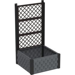 DURAMAX IDMFPGB006CG Nadzemní záhon 55 x 55 cm s treláží, antracit DURAMAX IDMFPGB006CG Nadzemní záhon 55 x 55 cm s treláží, antracit