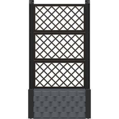 DURAMAX IDMFPGB006CG Nadzemní záhon 55 x 55 cm s treláží, antracit