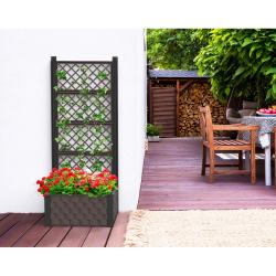 DURAMAX IDMFPGB006CG Nadzemní záhon 55 x 55 cm s treláží, antracit