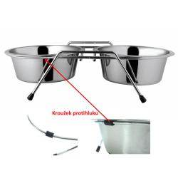 Dvojmiska nerez se stojánkem 2 x 1,5 l