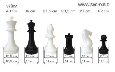 ECI Deluxe zahradní 40 cm šachové figurky