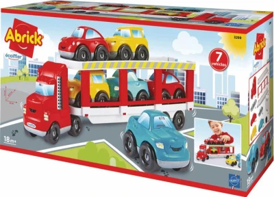 Ecoiffier Abrick Baby herní set auto transportér + 6 autíček plast