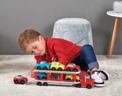 Ecoiffier Abrick Baby herní set auto transportér + 6 autíček plast