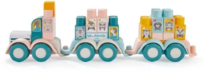 Ecoiffier Abrick baby vláček se zvířátky herní set s kostkami 30ks plast