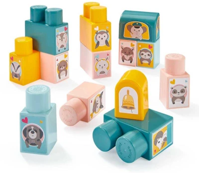 Ecoiffier Abrick baby vláček se zvířátky herní set s kostkami 30ks plast