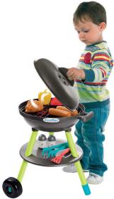 Ecoiffier Baby gril zahradní kulatý set s maketami potravin a nástroji plast