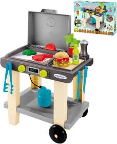 Ecoiffier Baby gril zahradní plynový se stolečkem set s doplňky plast Ecoiffier Baby gril zahradní plynový se stolečkem set s doplňky plast