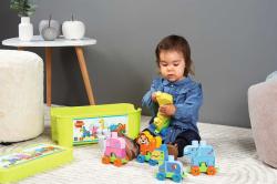 Ecoiffier ECOIFFER Baby kostky Abrick Maxi vláček ZOO (stavebnice) v boxu plast