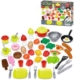 Ecoiffier Kuchyňský baby set dětské nádobí + makety potravin 50ks Ecoiffier Kuchyňský baby set dětské nádobí + makety potravin 50ks