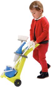 Ecoiffier Vozík dětský uklízecí set s ručním vysavačem plast