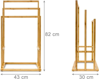 Edco Držák na ručníky bambus 42x24x81,5cm