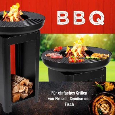 Edco Prenosné záhradné ohnisko s grilom a stojanom TEPPANYAKI