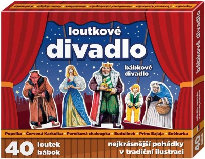 Efko Divadlo loutkové 40 postaviček s doplňky 7 pohádek v krabici Efko Divadlo loutkové 40 postaviček s doplňky 7 pohádek v krabici