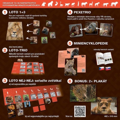 Efko HRA Lototrio Zvířata v ZOO 1 dětské vzdělávací hry